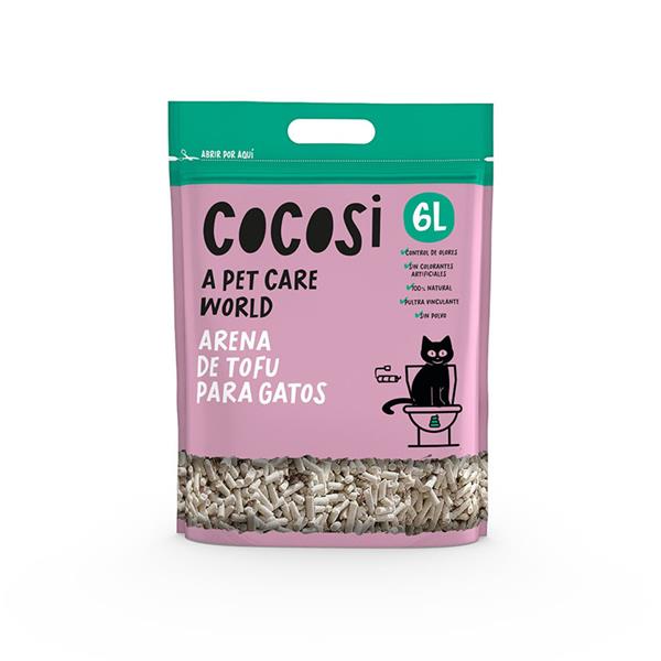 Arena vegetal tofu gatos COCOSI 6 l